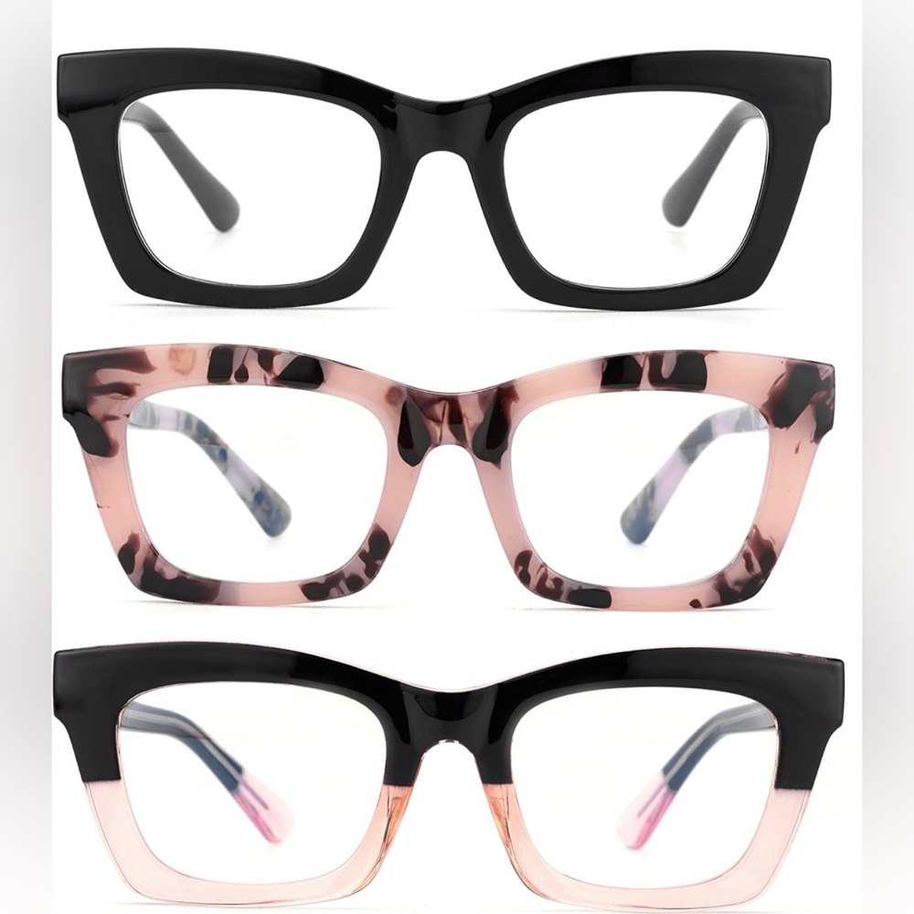 Stylish Blue Light Blocking Computer Square Reading Glasses